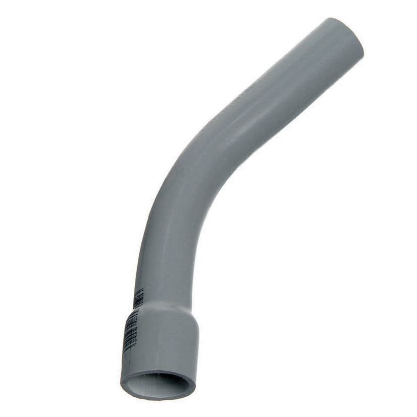 Carlon UA7FPB SCH 40 Bell End Special Radius Conduit Elbow, 5 in Trade, 45 deg, PVC